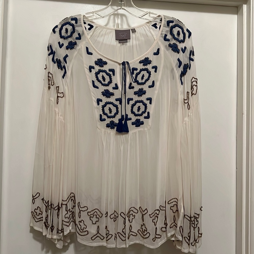 Anthropologie Lovely Vanessa Virginia shirt. Size 6